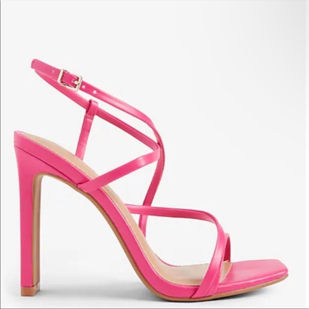 Hot pink sandal heels x Express
